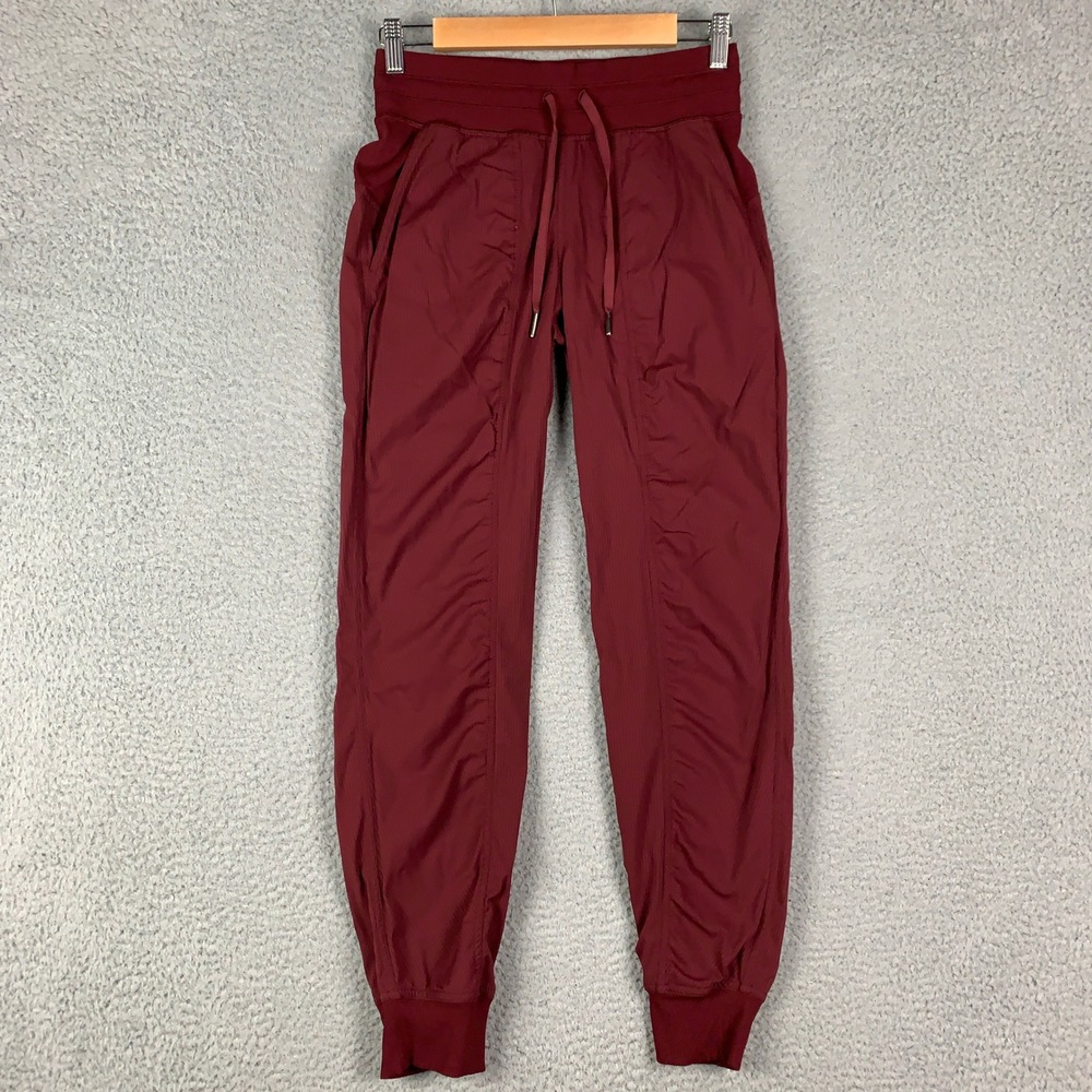 Lululemon Beyond the Studio Jogger Womens 4 Maroon Burgundy High Rise Athletic